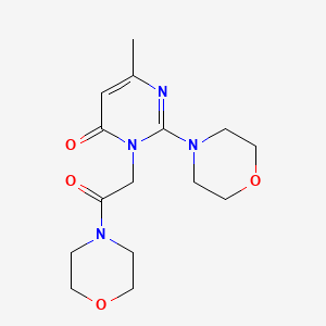 6-methyl-2-morpholino-3-(2-morpholino-2-oxoethyl)pyrimidin-4(3H)-one