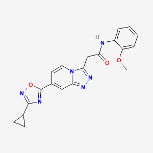 2-(7-(3-cyclopropyl-1,2,4-oxadiazol-5-yl)-[1,2,4]triazolo[4,3-a]pyridin-3-yl)-N-(2-methoxyphenyl)acetamide