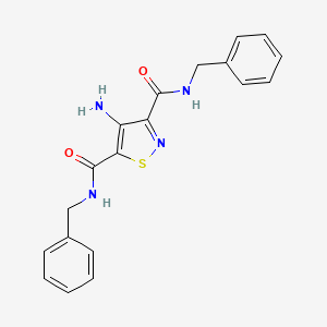 4-amino-N,N'-dibenzyl-1,2-thiazole-3,5-dicarboxamide