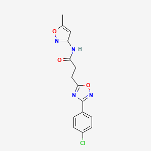 3-[3-(4-chlorophenyl)-1,2,4-oxadiazol-5-yl]-N-(5-methyl-1,2-oxazol-3-yl)propanamide