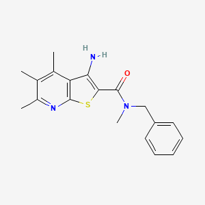 3-amino-N-benzyl-N,4,5,6-tetramethylthieno[2,3-b]pyridine-2-carboxamide