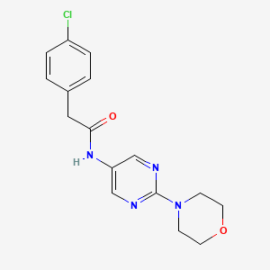 molecular formula C16H17ClN4O2 B11196507 2-(4-chlorophenyl)-N-(2-morpholinopyrimidin-5-yl)acetamide 