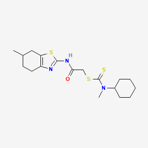 2-[(6-Methyl-4,5,6,7-tetrahydro-1,3-benzothiazol-2-yl)amino]-2-oxoethyl cyclohexyl(methyl)carbamodithioate