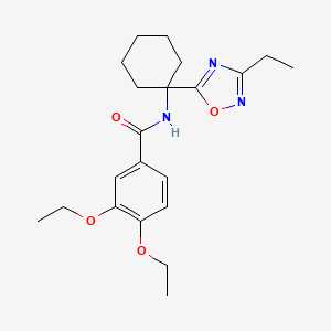 3,4-diethoxy-N-[1-(3-ethyl-1,2,4-oxadiazol-5-yl)cyclohexyl]benzamide