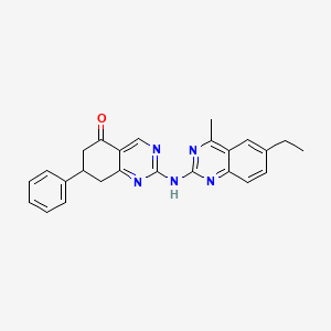 2-[(6-ethyl-4-methylquinazolin-2-yl)amino]-7-phenyl-7,8-dihydroquinazolin-5(6H)-one