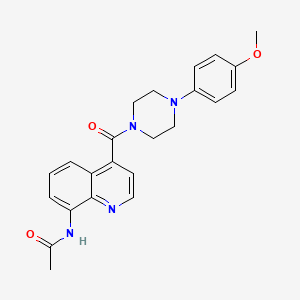 N-{4-[4-(4-Methoxyphenyl)piperazine-1-carbonyl]quinolin-8-YL}acetamide