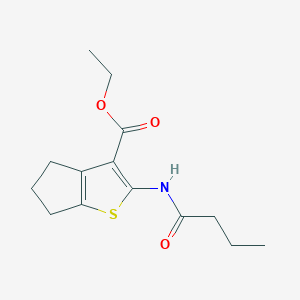 ethyl 2-(butanoylamino)-5,6-dihydro-4H-cyclopenta[b]thiophene-3-carboxylate