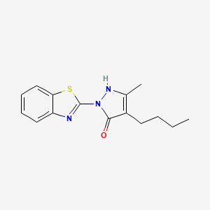 molecular formula C15H17N3OS B11196575 1-(1,3-benzothiazol-2-yl)-4-butyl-3-methyl-1H-pyrazol-5-ol 