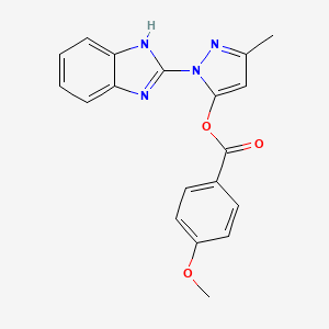 1-(1H-benzimidazol-2-yl)-3-methyl-1H-pyrazol-5-yl 4-methoxybenzoate