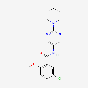 5-Chloro-2-methoxy-N-[2-(piperidin-1-YL)pyrimidin-5-YL]benzamide