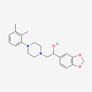 molecular formula C21H26N2O3 B11196614 1-(1,3-Benzodioxol-5-yl)-2-[4-(2,3-dimethylphenyl)piperazin-1-yl]ethanol 