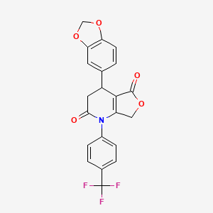 4-(1,3-benzodioxol-5-yl)-1-[4-(trifluoromethyl)phenyl]-4,7-dihydrofuro[3,4-b]pyridine-2,5(1H,3H)-dione