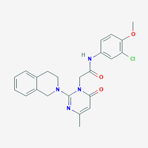 molecular formula C23H23ClN4O3 B11196644 N-(3-chloro-4-methoxyphenyl)-2-[2-(3,4-dihydroisoquinolin-2(1H)-yl)-4-methyl-6-oxopyrimidin-1(6H)-yl]acetamide 