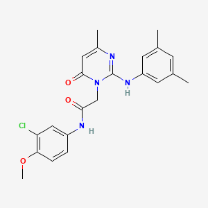 N-(3-chloro-4-methoxyphenyl)-2-{2-[(3,5-dimethylphenyl)amino]-4-methyl-6-oxopyrimidin-1(6H)-yl}acetamide