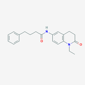 molecular formula C21H24N2O2 B11196684 N-(1-ethyl-2-oxo-1,2,3,4-tetrahydroquinolin-6-yl)-4-phenylbutanamide 