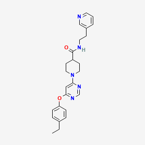 1-[6-(4-ethylphenoxy)pyrimidin-4-yl]-N-[2-(pyridin-3-yl)ethyl]piperidine-4-carboxamide