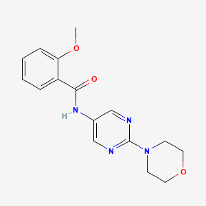 molecular formula C16H18N4O3 B11196701 2-Methoxy-N-(2-morpholino-5-pyrimidinyl)benzamide 