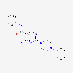 4-amino-2-(4-cyclohexylpiperazin-1-yl)-N-phenylpyrimidine-5-carboxamide