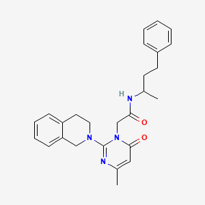 2-[2-(3,4-dihydroisoquinolin-2(1H)-yl)-4-methyl-6-oxopyrimidin-1(6H)-yl]-N-(4-phenylbutan-2-yl)acetamide