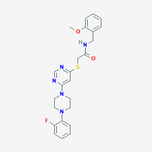 2-({6-[4-(2-Fluorophenyl)piperazin-1-YL]pyrimidin-4-YL}sulfanyl)-N-[(2-methoxyphenyl)methyl]acetamide