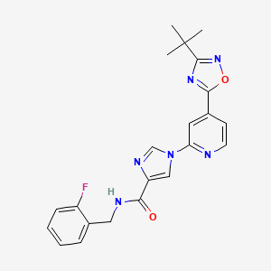 1-[4-(3-tert-butyl-1,2,4-oxadiazol-5-yl)pyridin-2-yl]-N-(2-fluorobenzyl)-1H-imidazole-4-carboxamide