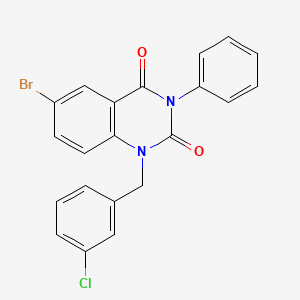 6-bromo-1-(3-chlorobenzyl)-3-phenylquinazoline-2,4(1H,3H)-dione