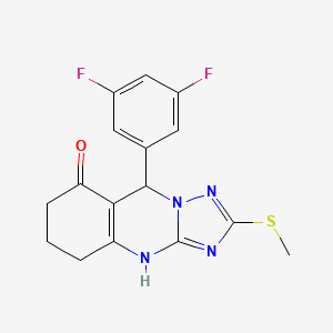 9-(3,5-difluorophenyl)-2-(methylsulfanyl)-5,6,7,9-tetrahydro[1,2,4]triazolo[5,1-b]quinazolin-8(4H)-one