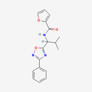 N-[2-methyl-1-(3-phenyl-1,2,4-oxadiazol-5-yl)propyl]furan-2-carboxamide