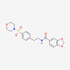 N-{2-[4-(morpholin-4-ylsulfonyl)phenyl]ethyl}-1,3-benzodioxole-5-carboxamide