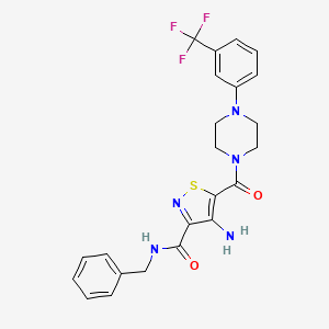 4-amino-N-benzyl-5-({4-[3-(trifluoromethyl)phenyl]piperazin-1-yl}carbonyl)-1,2-thiazole-3-carboxamide