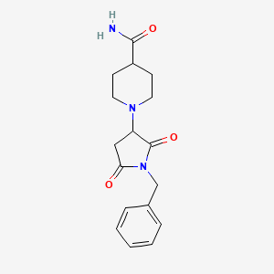 1-(1-Benzyl-2,5-dioxopyrrolidin-3-yl)piperidine-4-carboxamide