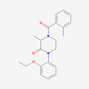 molecular formula C21H24N2O3 B11196851 1-(2-Ethoxyphenyl)-3-methyl-4-(2-methylbenzoyl)-2-piperazinone CAS No. 1137474-86-2