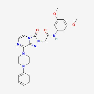 molecular formula C25H27N7O4 B11196856 N-(3,5-dimethoxyphenyl)-2-[3-oxo-8-(4-phenylpiperazin-1-yl)-2H,3H-[1,2,4]triazolo[4,3-a]pyrazin-2-yl]acetamide 