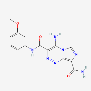 4-Amino-N3-(3-methoxyphenyl)imidazo[4,3-C][1,2,4]triazine-3,8-dicarboxamide