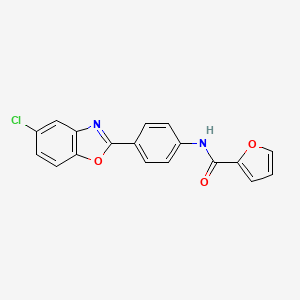 N-[4-(5-chloro-1,3-benzoxazol-2-yl)phenyl]furan-2-carboxamide