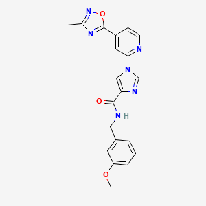 N-(3-methoxybenzyl)-1-[4-(3-methyl-1,2,4-oxadiazol-5-yl)pyridin-2-yl]-1H-imidazole-4-carboxamide