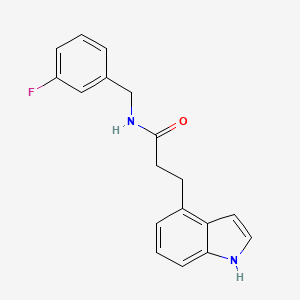 N-[(3-Fluorophenyl)methyl]-3-(1H-indol-4-YL)propanamide