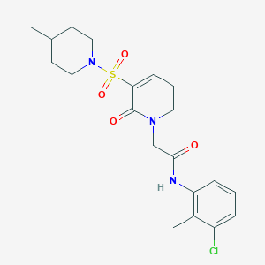 N-(3-chloro-2-methylphenyl)-2-{3-[(4-methylpiperidin-1-yl)sulfonyl]-2-oxopyridin-1(2H)-yl}acetamide