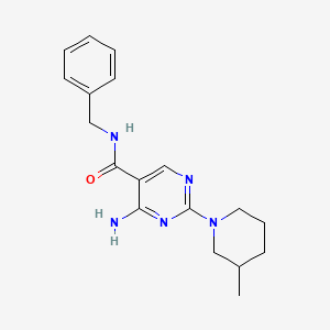 4-amino-N-benzyl-2-(3-methylpiperidin-1-yl)pyrimidine-5-carboxamide