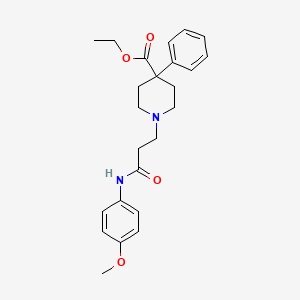 Ethyl 1-{3-[(4-methoxyphenyl)amino]-3-oxopropyl}-4-phenylpiperidine-4-carboxylate