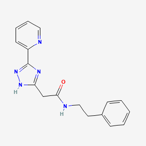 N-(2-Phenylethyl)-2-[3-(pyridin-2-yl)-1H-1,2,4-triazol-5-yl]acetamide