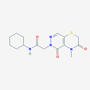 N-cyclohexyl-2-(4-methyl-3,5-dioxo-3,4-dihydro-2H-pyridazino[4,5-b][1,4]thiazin-6(5H)-yl)acetamide