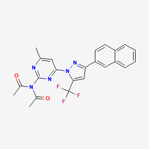 N-acetyl-N-{4-methyl-6-[3-(naphthalen-2-yl)-5-(trifluoromethyl)-1H-pyrazol-1-yl]pyrimidin-2-yl}acetamide