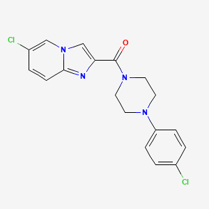 (6-Chloroimidazo[1,2-a]pyridin-2-yl)[4-(4-chlorophenyl)piperazin-1-yl]methanone