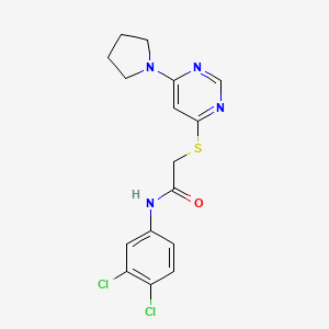 N-(3,4-dichlorophenyl)-2-((6-(pyrrolidin-1-yl)pyrimidin-4-yl)thio)acetamide