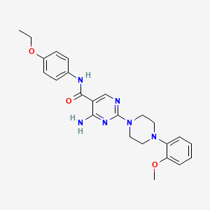 4-amino-N-(4-ethoxyphenyl)-2-[4-(2-methoxyphenyl)piperazin-1-yl]pyrimidine-5-carboxamide