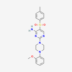 2-[4-(2-Methoxyphenyl)piperazin-1-YL]-5-(4-methylbenzenesulfonyl)pyrimidin-4-amine