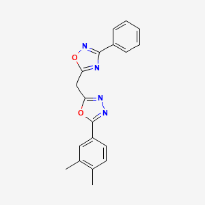 5-{[5-(3,4-Dimethylphenyl)-1,3,4-oxadiazol-2-yl]methyl}-3-phenyl-1,2,4-oxadiazole