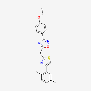 5-{[4-(2,5-Dimethylphenyl)-1,3-thiazol-2-yl]methyl}-3-(4-ethoxyphenyl)-1,2,4-oxadiazole