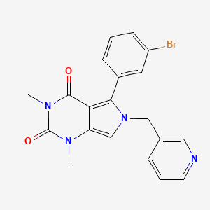 5-(3-bromophenyl)-1,3-dimethyl-6-(pyridin-3-ylmethyl)-1H-pyrrolo[3,4-d]pyrimidine-2,4(3H,6H)-dione